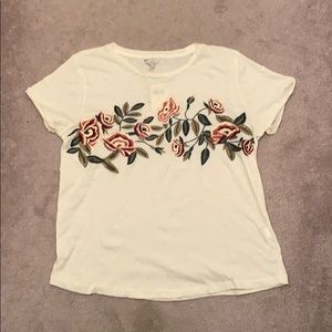 Lucky Embroidered Tee